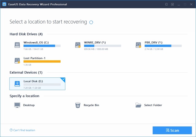 Recover your data with EaseUS Data Recovery Wizard 