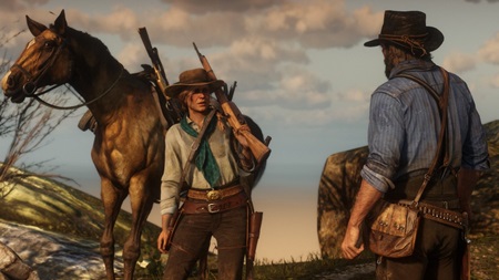 Red Dead Redemption 2 screenshots shows John Marston Up and Arthur Morgan  